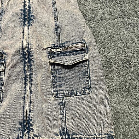 Cotton On Dress Womens 2 XS Denim Halter Mini Dress Jean Blush Pink Blue - Picture 2 of 8